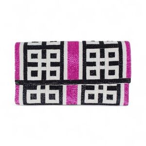 Stylish Black and Pink Clutch-nwt